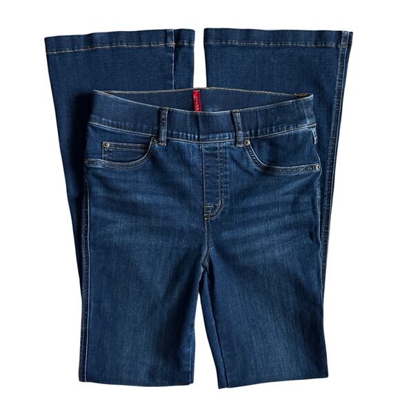 Spanx Pull On Flare Leg Jeans Midnight Blue Size Small - Picture 6 of 10